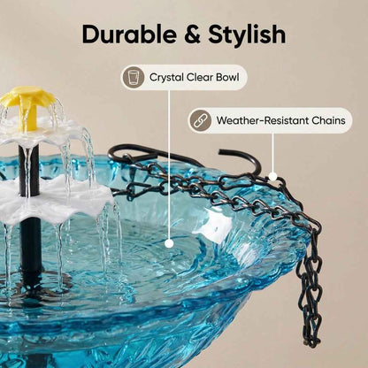 ✨2026 Spring special offer 50% off-🐦Solar Cascade Hanging Bird Bath Fountain🔥