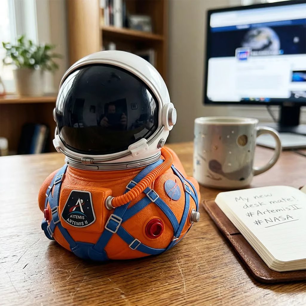 🔥🦆Limited Edition Artemis II Mission Moon Launch Commemorative Astronaut Duck