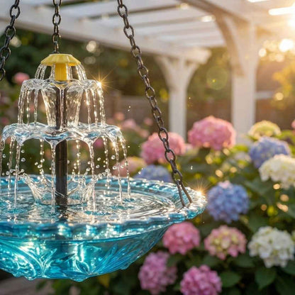✨2026 Spring special offer 50% off-🐦Solar Cascade Hanging Bird Bath Fountain🔥