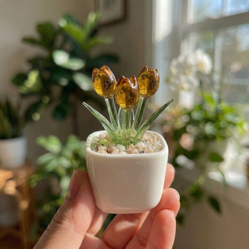 Glass Everlasting Tulips