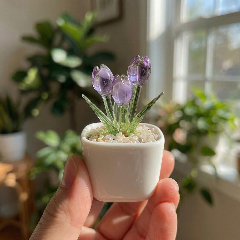Glass Everlasting Tulips