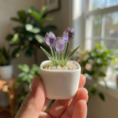 Glass Everlasting Tulips