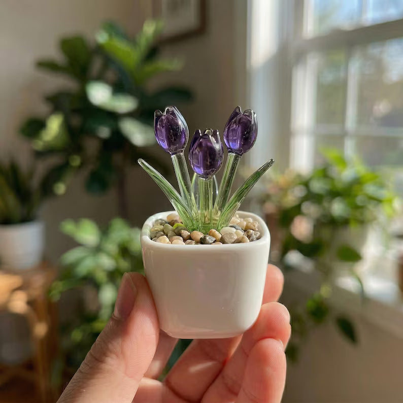 Glass Everlasting Tulips