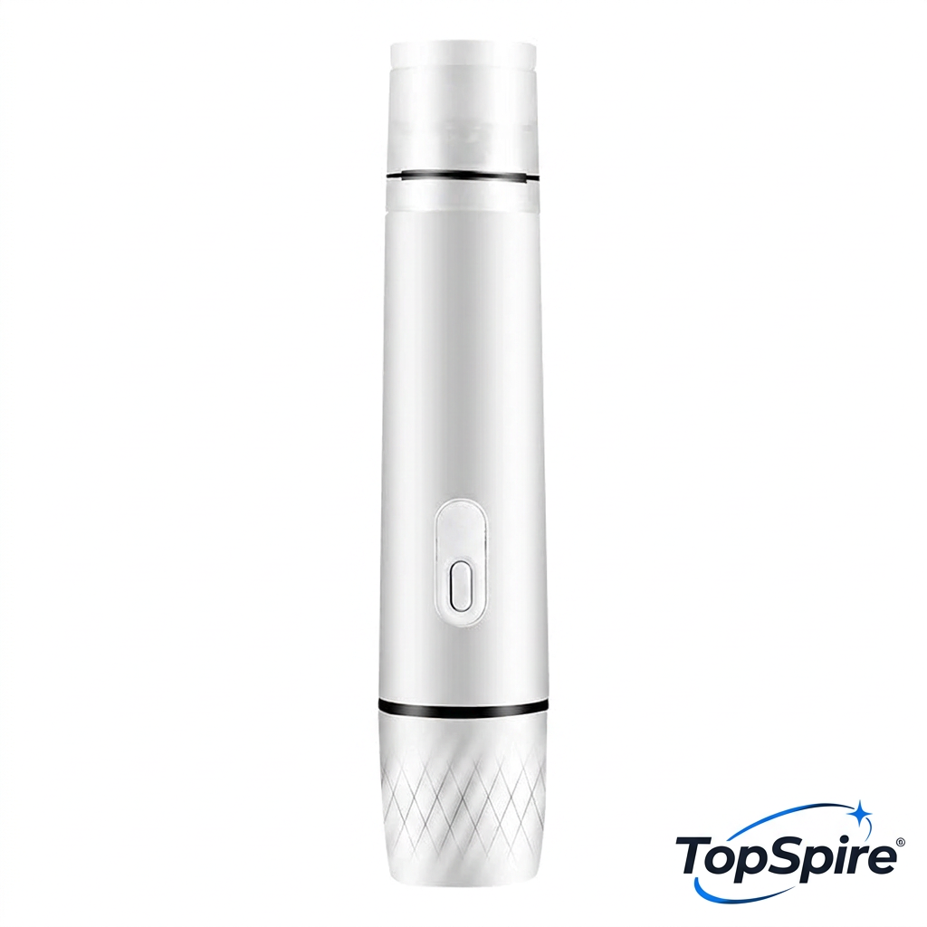 White handheld vacuum sealer with TopSpire logo