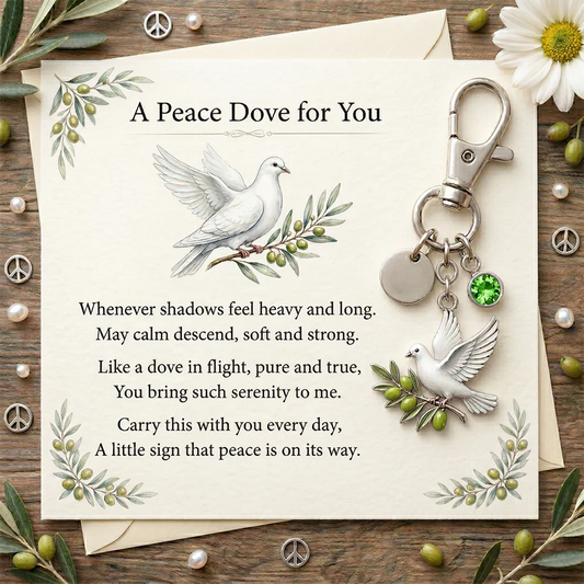 A Little Peace Dove for You keychain-A Meaningful Mother’s Day Gift Filled with Love & Comfort