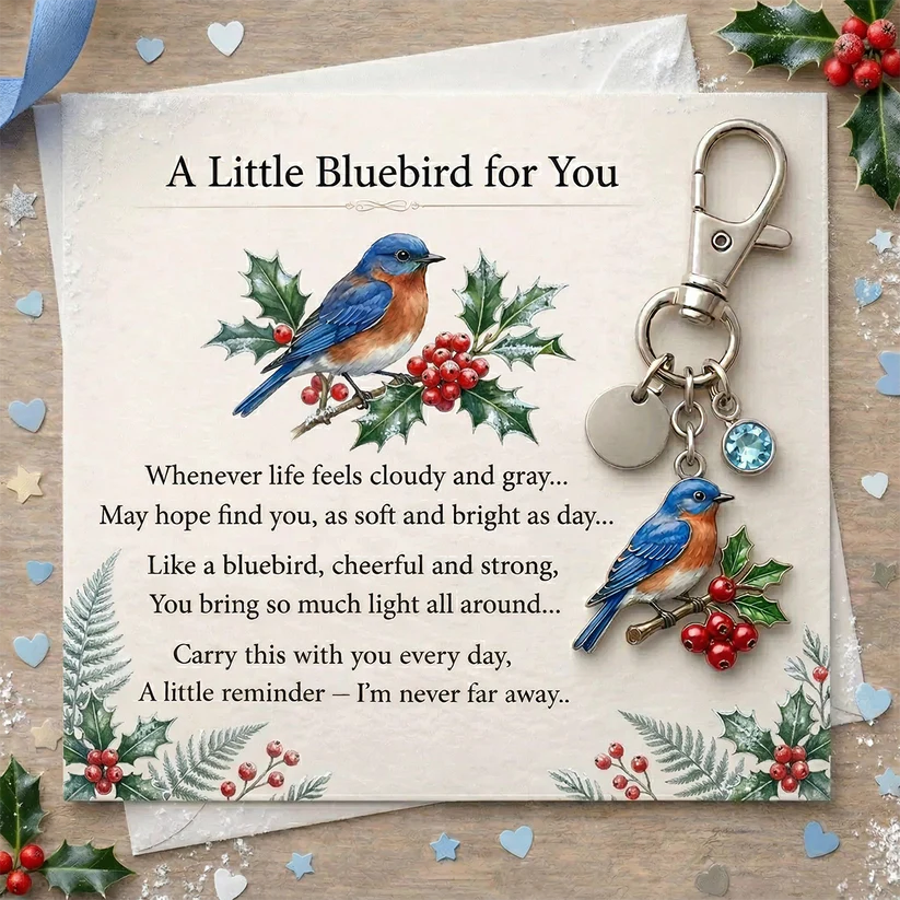 A Little Bluebird for You keychain-A Meaningful Mother’s Day Gift Filled with Love & Comfort