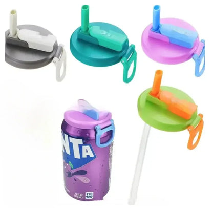 Spill-Proof Soda Lids with Reusable Straws