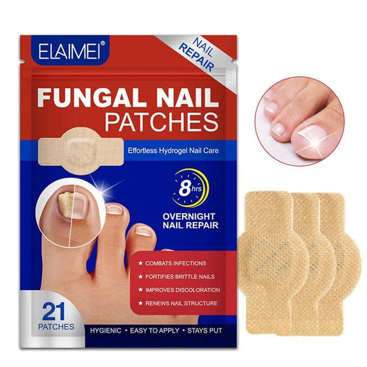 Original 21 pcs Over-Night Renewal Nail Treatment Patch Anti Fungal Nail Repair