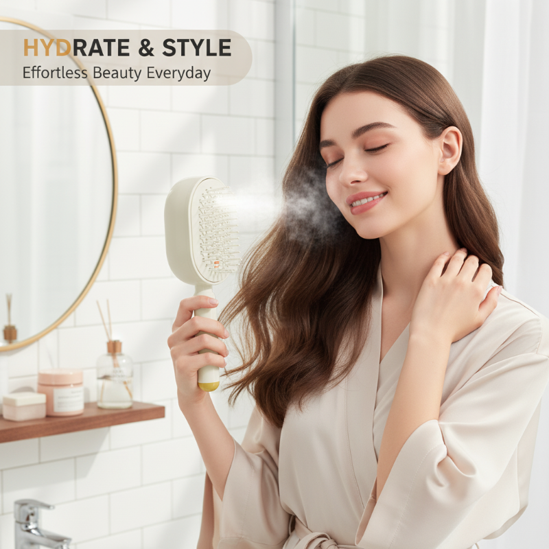📢📢60% OFF!! ⏰✨Electric hairbrush with spray and massage🔥